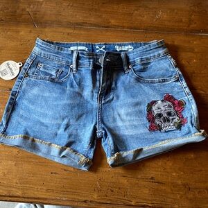 Scullistic denim shorts size small/2